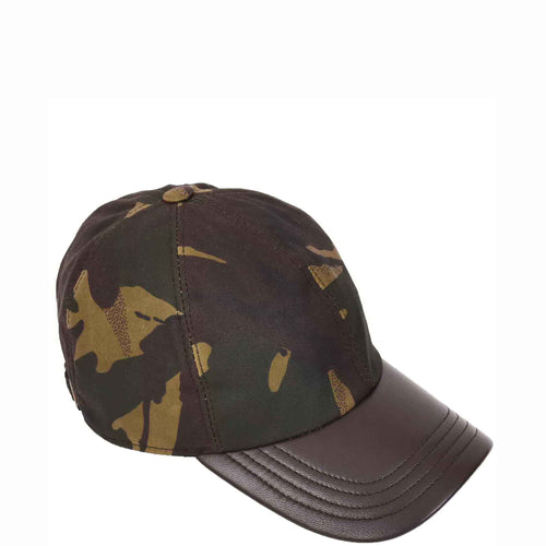 Classic Hat Leather Canvas Baseball Cap Camouflage