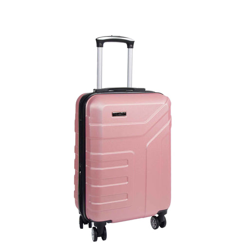 Expandable 4 Wheeled Cabin Hard Luggage Sydney Rose Gold 1
