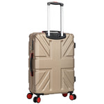 4 Wheel Spinner TSA Hard Travel Luggage Union Jack Taupe 17