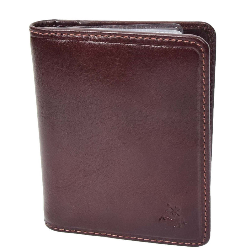 RFID Small Bi-fold Wallet Credit Cards Holder HOL04 Brown 2