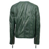 Womens Leather Casual Biker Jacket Cross Zip Shelly Green 2