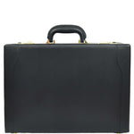 Leather Attache Case Twin Combination Lock Briefcase Expandable HOL1196 2
