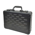 Carbon Black Aluminium Attache Case Twin TSA Combination HOL3496 3