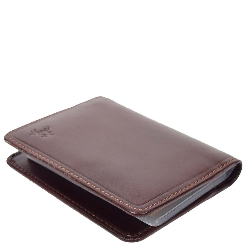 RFID Small Bi-fold Wallet Credit Cards Holder HOL04 Brown 3