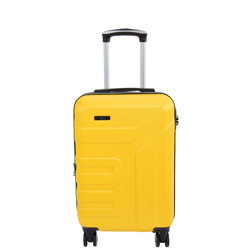Expandable 4 Wheeled Cabin Hard Luggage Sydney Yellow 4