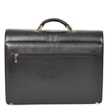 Mens Real Leather Briefcase Classic Bag Organiser CARTER Black 2
