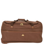 Faux Leather Large Size Wheeled Holdall H070 Tan 4