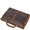 Mens Leather Briefcase Vintage Cross Body Organiser Bag H8127 Tan 5
