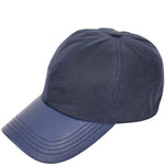 Classic Hat Leather Canvas Baseball Cap Blue 4