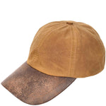 Classic Hat Leather Canvas Baseball Cap Tan 5
