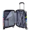 Four Wheels Hard Shell Printed Luggage Hearts Print Underseat 5