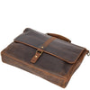 Mens Leather Briefcase Vintage Cross Body Organiser Bag H8127 Tan 6