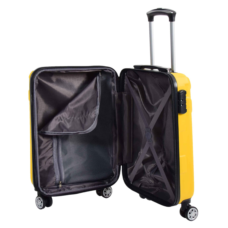 Expandable 4 Wheeled Cabin Hard Luggage Sydney Yellow 7