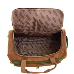 Wheeled Holdall Faux Suede Lightweight Luggage Travel Bag Argan Green 7