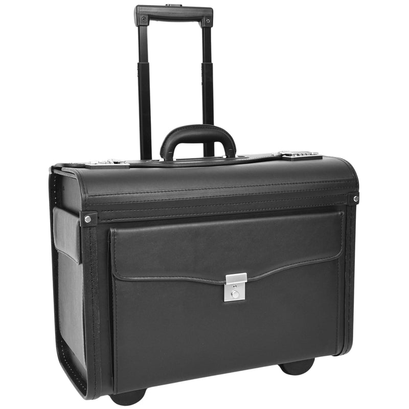 Wheeled Pilot Case Carry on Cabin Bag Laptop Sleeve Black Titan 8