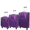 Four Wheel Soft Case Travel Suitcase Luggage Columbia Purple 2