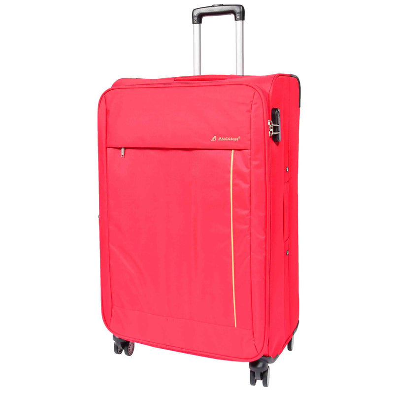 Soft 8 Wheel Spinner Expandable Luggage Malaga Red 2