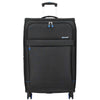 Black Soft Suitcase 8 Wheel Spinner Expandable Luggage Quito 3