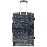Four Wheel Suitcase Hard Shell Expandable Luggage Maths Print 5
