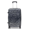 Four Wheel Suitcase Hard Shell Expandable Luggage Maths Print 8
