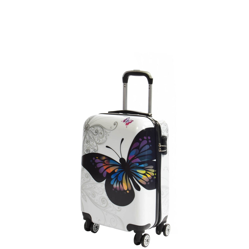 Butterfly Print Hard Shell Four Wheel Expandable Luggage 10