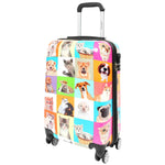 Four Wheels Hard Suitcase Printed Expandable Luggage Dogs and Cats Print 12