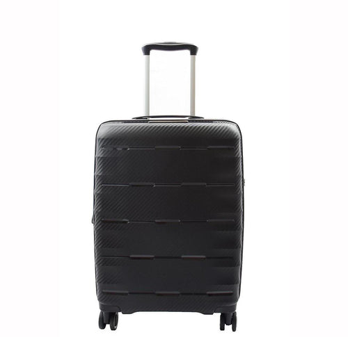 Cabin Size 8 Wheeled Expandable ABS Luggage Miyazaki Black