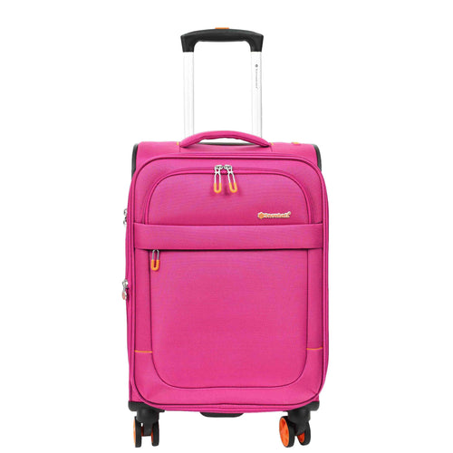 Copy of Soft Suitcase 8 Wheel Expandable Lightweight Orion Cabin Bags Pink 1