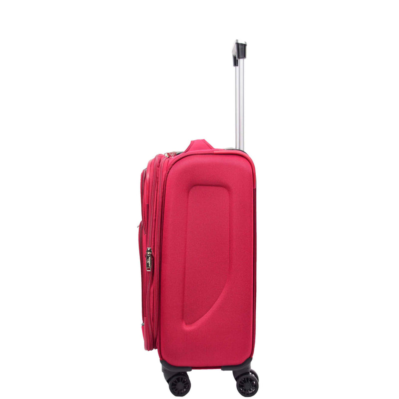 Four Wheel Soft Case Travel Suitcase Luggage Columbia Burgundy 18