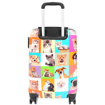 Four Wheels Hard Suitcase Printed Expandable Luggage Dogs and Cats Print 15