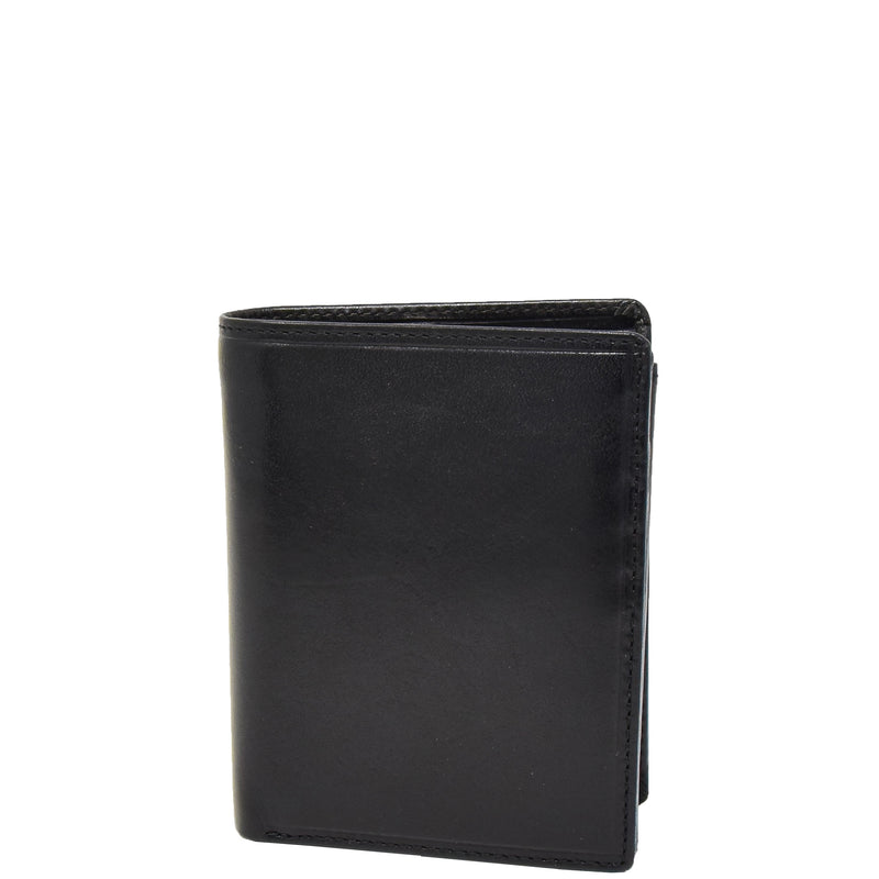 Mens Large Leather Bifold Wallet Toronto Black 1