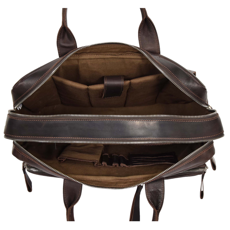 leather messenger bag with inner pockets