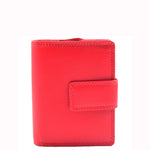 Womens Purse Real Soft Premium Leather Bi Fold HOL1132 Red 1