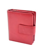 Womens Leather Purse Booklet Style Wallet HOL107 Red 1