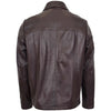 Mens Leather Zip Box Harrington Jacket James Brown 1