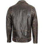 Mens Leather Biker Brando Design Jacket Neil Brown 1