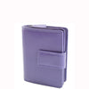 Womens Purse Real Soft Premium Leather Bi Fold HOL1132 Purple 2