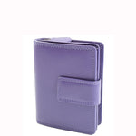 Womens Purse Real Soft Premium Leather Bi Fold HOL1132 Purple 2