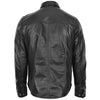 Mens Leather Shirt Classic Trucker Style Oliver Black 1