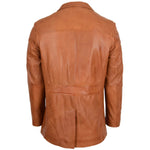 Mens Leather Classic Reefer Jacket Thrill Tan 1