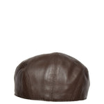 brown leather newsboy caps