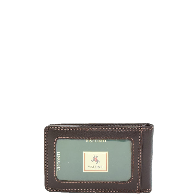 Slim Fold Leather Card Wallet Madrid Brown 2