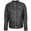 Mens Leather Casual Biker Fashion Jacket Andy Black 2