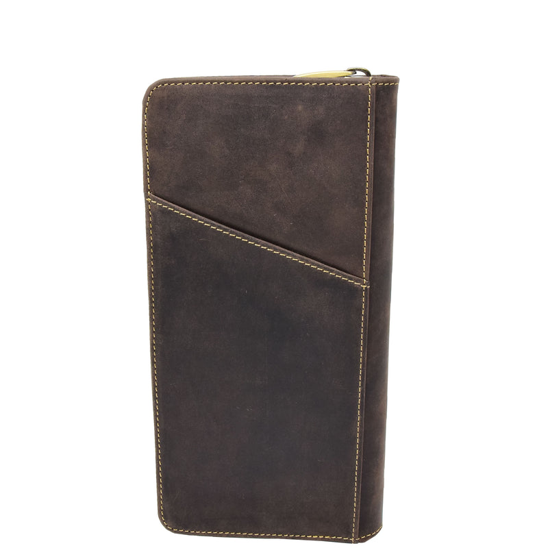 Vintage Leather Travel Documents Wallet Marlo Brown 3