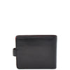 Mens Premium Leather Two Tone Wallet Hobart Black 3