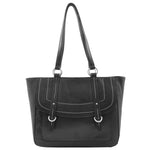 Womens Leather Classic Shopper Fashion Bag Sadie Black 2