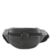 Real Leather Bum Bag Belt Pack H102 Black 2
