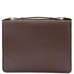 Real Leather Portfolio Case with Carry Handle HL49 Brown 1