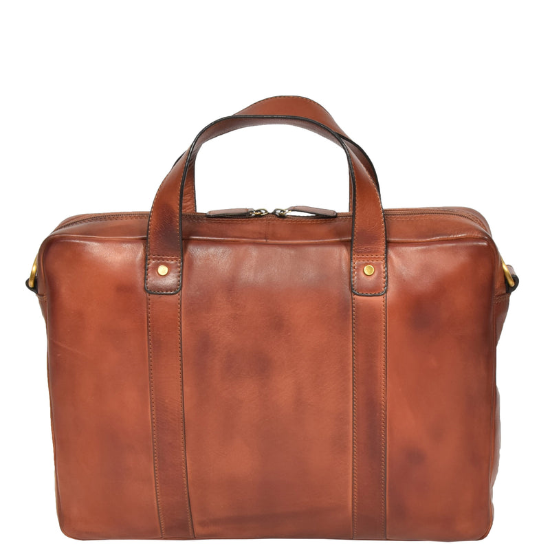 slim line leather briefcase