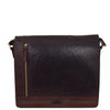 Mens Leather Flap Over Cross Body Bag Bristol Brown 2